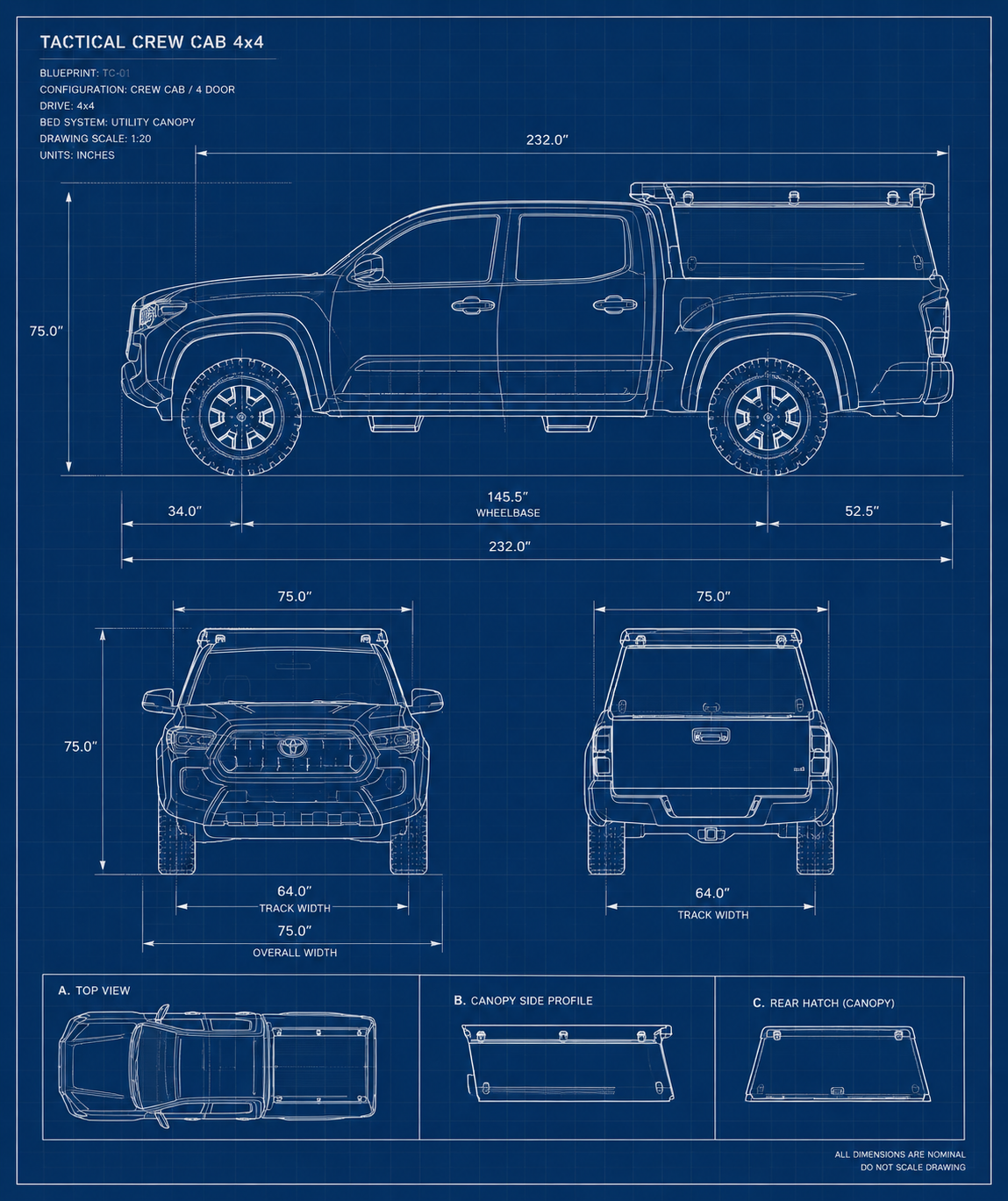 MARV — '22 Toyota Taco OR 4x4 blueprint